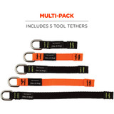Tenacious Holdings, Inc Squids 19701 Squids 3700 Web Tool Tether Attachment - D-Ring Tool Tails - 2lbs (6-Pack)