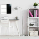 Floortex FCVGM1414WP Floortex Viztex&reg; Glacier White & Black Plan & Grid Glass Dry-Erase Board - 14" x 14"