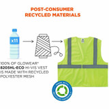 Tenacious Holdings, Inc Ergodyne 21981 Ergodyne GloWear 8205HL-ECO Recycled Hi-Vis Vests