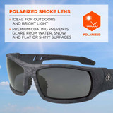 Tenacious Holdings, Inc Skullerz 50531 Skullerz Polarized Smoke Safety Glasses