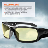 Tenacious Holdings, Inc Skullerz 50050 Skullerz Odin Yellow Lens Safety Glasses