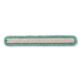 RUBBERMAID COMMERCIAL PROD. HYGEN™ Q449 HYGEN Dust Mop Heads With Fringe, Green, 48", Microfiber