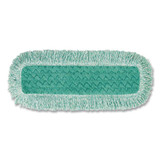 RUBBERMAID COMMERCIAL PROD. Q418GNCT Dust Pad with Fringe, Microfiber, 18" Long, Green, 6/Carton