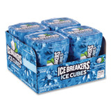 THE HERSHEY COMPANY ICE BREAKERS 22002645 Ice Cubes Peppermint Sugar-Free Gum, Peppermint, 40 Cubes/Bottle, 4 Bottles/Carton