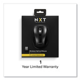 NXT TECHNOLOGIES 60885 Wireless Optical USB Mouse, 2.4 GHz Frequency/23 ft Wireless Range, Left/Right Hand Use, Black