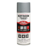 RUST-OLEUM CORPORATION 1614830 Industrial Choice 1600 System Multi-Purpose Enamel Spray Paint, Gloss Aluminum, 12 oz Aerosol Can, 6/Carton