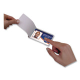 FELLOWES MFG. CO. 5220701 Self-Adhesive Laminating Pouches, With Badge Clips, 5 mil, 3.88 x 2.63, Gloss Clear, 5/Pack
