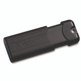 VERBATIM CORPORATION 49318 PinStripe USB 3.2 Flash Drive, 64 GB, Black