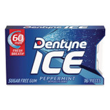 MONDELEZ INTERNATIONAL Dentyne Ice® 22002647 Sugarless Gum, Peppermint Flavor, 16 Pieces/Pack, 12 Packs/Carton