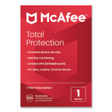 MCAFEE ASSOCIATES INC MTP21EST1RAA Total Protection Software, For 1 User