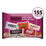 THE HERSHEY COMPANY Hershey®'s 22002629 Snack Size Bulk Candy Assortment, Assorted Flavors, Individually Wrapped, 155 Pieces