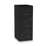 ALERA SVF1835BL Soho Vertical File Cabinet, 3 Drawers: File/File/File, Letter, Black, 14" x 18" x 34.9"