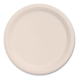 DART 10FBRP1 Compostable Molded Fiber Dinnerware, ProPlanet Seal, Plate, 10.2" dia, Natural, 500/Carton