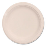 DART 6FBRP1 Compostable Molded Fiber Dinnerware, ProPlanet Seal, Plate, 6" dia, Natural, 1,000/Carton
