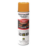 RUST-OLEUM CORPORATION 203024V Industrial Choice M1600 System Solvent-Based Precision Line Marking Paint, Flat Yellow, 17 oz Aerosol Can, 12/Carton