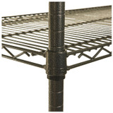 ALERA SW50-3618BA Wire Shelving Starter Kit, Four-Shelf, 36w x 18d x 72h, Black Anthracite