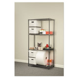ALERA SW50-3618BA Wire Shelving Starter Kit, Four-Shelf, 36w x 18d x 72h, Black Anthracite