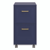ALERA HSVF1824NY Two-Drawer Mobile Vertical File, 2 Letter-Size File Drawers, 14.25 x 18 x 26.7, Navy