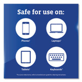 CLOROX SALES CO. 60724CT CloroxPro ScreenPlus Screen Sanitizing Wipes, 6 x 8, Citrus Blend, White, 75/Canister, 6 Canisters/Carton