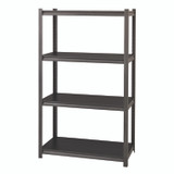 ALERA SU601836L Steel Shelving Unit with Laminate Shelves, Four-Shelf, 36w x 18d x 60h, Steel, Black/Gun Metal Gray