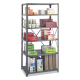 SAFCO PRODUCTS 6270 Commercial Steel Shelving Unit, Six-Shelf, 36w x 24d x 75h, Dark Gray