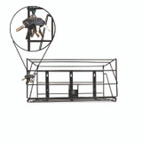 BOARDWALK 710058 Locking Rack for 3 Liter PDC Cleaner Bottles, 1-Shelf, 24w x 10d x 12h, Black