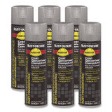 RUST-OLEUM CORPORATION V2185838CT Hard Hat High Performance V2100 System Rust Preventive Cold Galvanizing Compound, Flat Gray, 20 oz Aerosol Can, 6/Carton