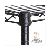 ALERA SW206018BA All-Purpose Wire Shelving Starter Kit, Four-Shelf, 60w x 18d x 72h, Black Anthracite Plus