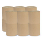 AMERICAN PAPER CONVERTING Eco Green® EK6016 Recycled Hardwound Paper Towels, 1-Ply, 8" x 600 ft, 1.6 Core, Kraft, 12 Rolls/Carton