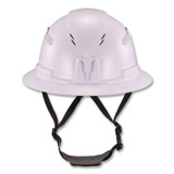 TENACIOUS HOLDINGS, INC. ergodyne® 60560 Skullerz 8964 Full Brim Class C Safety Helmet, 6-Point Ratchet Suspension, White
