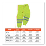 TENACIOUS HOLDINGS, INC. ergodyne® 22955 GloWear 8910 Class E Hi-Vis Pants, Large/X-Large, Lime