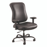 SAFCO PRODUCTS 3592BL Optimus High Back Big and Tall Chair, Vinyl, Supports Up to 400 lb, 19" to 22" Seat Height, Black