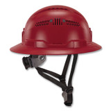 TENACIOUS HOLDINGS, INC. ergodyne® 60564 Skullerz 8964 Full Brim Class C Safety Helmet, 6-Point Ratchet Suspension, Red
