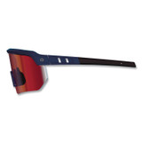 TENACIOUS HOLDINGS, INC. ergodyne® 55210 Skullerz AEGIR Color Enhancing Safety Glasses with Mirrored Lenses, Matte Blue Nylon Frame, High Contrast Red Polycarb Lens