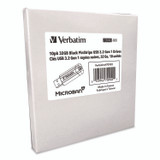 VERBATIM CORPORATION 70902 Pinstripe USB 3.2 Flash Drive, 32 GB, Black 10/Pack