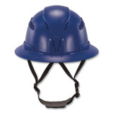 TENACIOUS HOLDINGS, INC. ergodyne® 60563 Skullerz 8964 Full Brim Class C Safety Helmet, 6-Point Ratchet Suspension, Blue