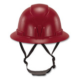 TENACIOUS HOLDINGS, INC. ergodyne® 60544 Skullerz 8963 Full Brim Class E Safety Helmet, 6-Point Rachet Suspension, Full Brim, Red