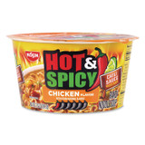 NISSIN FOODS 22002656 Hot and Spicy Chicken Soup Bowl, Chicken, 3.32 oz Bowl, 12/Carton