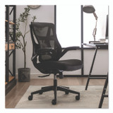 SIMMONS BEDDING COMPANY, LLC Beautyrest® 60078BLK ErgoMax Mesh Swivel Task Chair, Supports Up to 275 lb, 19" x 22.75" Seat Height, Black Back/Seat, Black Base