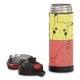 THERMOS LLC F42105PM6M FUNtainer Pokemon Stainless Steel Vacuum Insulated Water Bottle, 16 oz, Multicolor