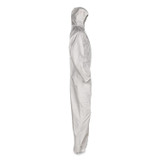 SMITH AND WESSON KleenGuard™ 38942 A35 Liquid and Particle Protection Coveralls, Zipper Front, Hooded, Elastic Wrists and Ankles, 3X-Large, White, 25/Carton