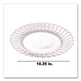 FINELINE Settings 210CL Flairware Dinner Plate, 10.25" dia, Clear, 144/Carton