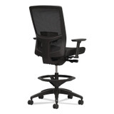 WORKPLACE2.0 51975 500 Series Mesh and Fabric Stool, Supports to 300 lb, 24.6 x 34.4 Seat Height, Black Seat, Black Back, Black Base