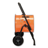 GLOBAL INDUSTRIAL 653671 Portable Salamander Heater with Adjustable Thermostat, 240 V, 15,000 W, 21.59 x 28 x 38.5, Orange