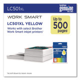 BROTHER INTL. CORP. LC501XLYS LC501XLYS High-Yield Ink, 500 Page-Yield, Yellow