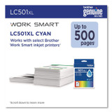 BROTHER INTL. CORP. LC501XLCS LC501XLCS High-Yield Ink, 500 Page-Yield, Cyan
