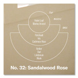 P.F. CANDLE CO. RD32 Reed Diffuser, Sandalwood Rose, 3.5 oz, 4.25" Bottle, 9" Reeds, Amber