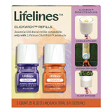 LIFELINES 110454 ClickWick Essential Oil Replacements, Citrus Grove and In Bloom, 0.25 oz, 2/Pack