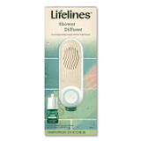 LIFELINES 111501 Evaporative Aromatherapy Essential Oil Shower Diffuser/Crisp Mountain Air-Mint and Eucalyptus Oil,4.7 x 4.7 x 7.2,White/Ivory
