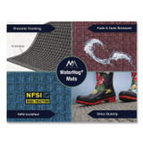 M+A MATTING SOLUTIONS 22407046170 WaterHog Max Herringbone Classic Mat, Rectangular, Black Smoke Surface, 45" x 70"